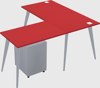 Modern l-shaped office desk