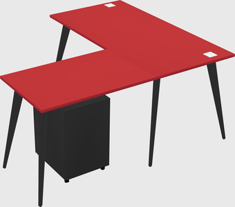 Modern l-shaped office desk