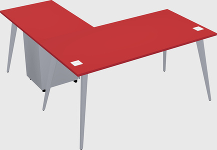 Modern l-shaped office desk
