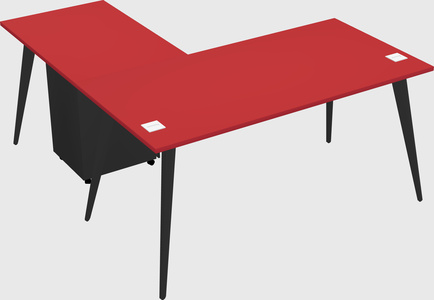 Modern l-shaped office desk