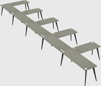 Modern l-shaped office desk
