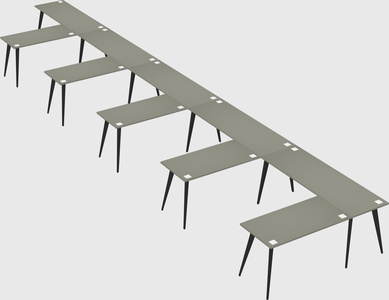 Modern l-shaped office desk