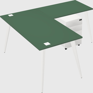 Modern l-shaped office desk