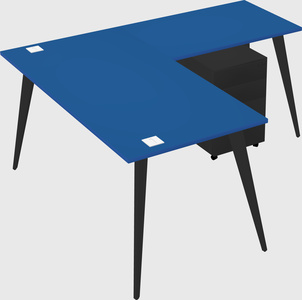 Modern l-shaped office desk