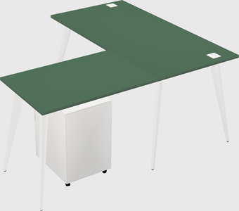 Modern l-shaped office desk