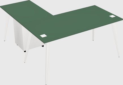 Modern l-shaped office desk