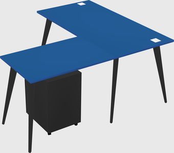 Modern l-shaped office desk