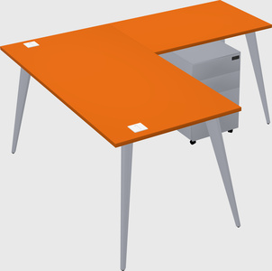 Modern l-shaped office desk