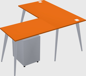 Modern l-shaped office desk