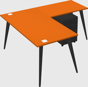 Modern l-shaped office desk