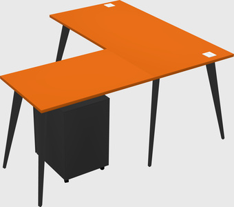 Modern l-shaped office desk