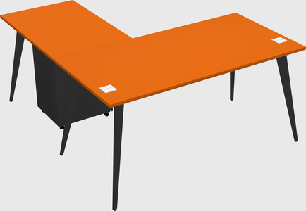 Modern l-shaped office desk