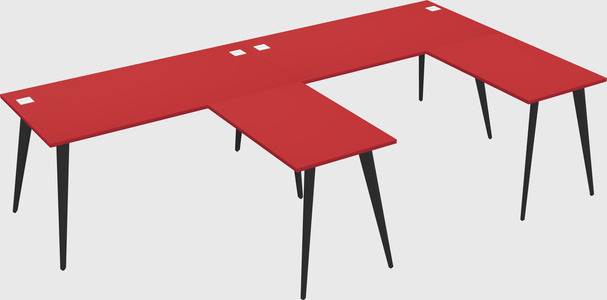 Modern l-shaped office desk