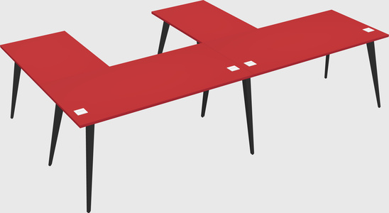 Modern l-shaped office desk