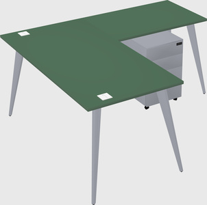 Modern l-shaped office desk