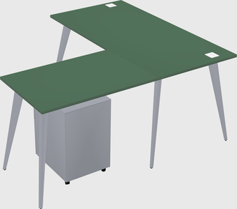 Modern l-shaped office desk