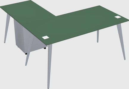 Modern l-shaped office desk