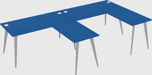 Modern l-shaped office desk
