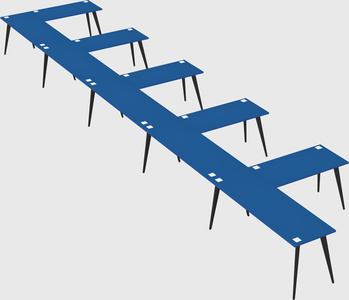 Modern l-shaped office desk