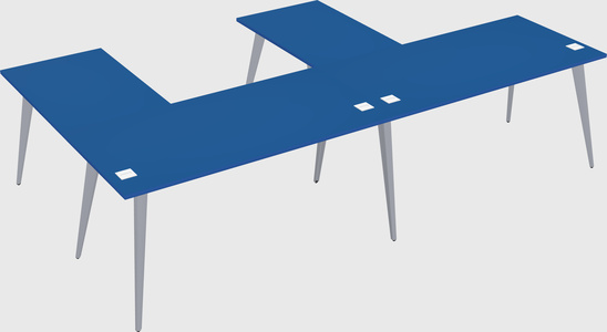 Modern l-shaped office desk
