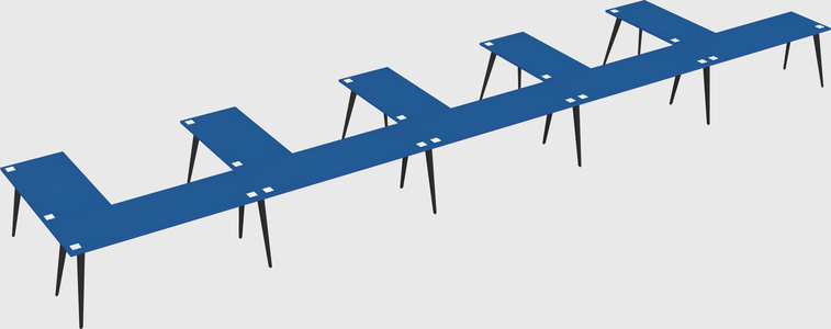 Modern l-shaped office desk