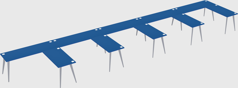 Modern l-shaped office desk