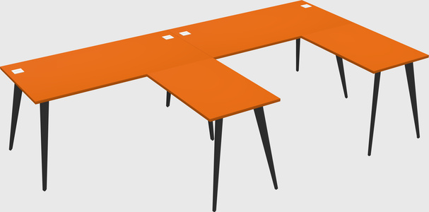 Modern l-shaped office desk