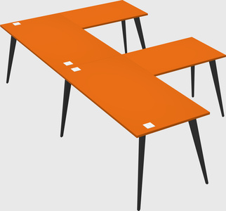 Modern l-shaped office desk