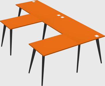 Modern l-shaped office desk