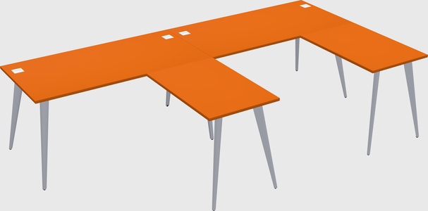 Modern l-shaped office desk