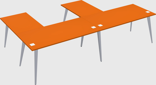 Modern l-shaped office desk