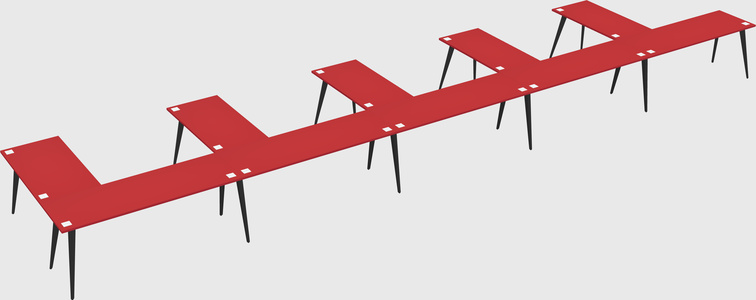 Modern l-shaped office desk