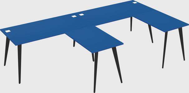 Modern l-shaped office desk