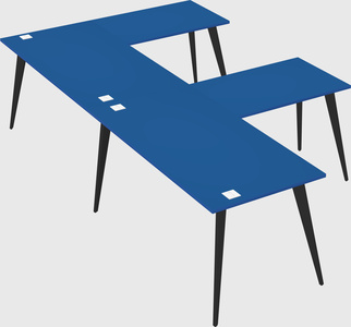 Modern l-shaped office desk