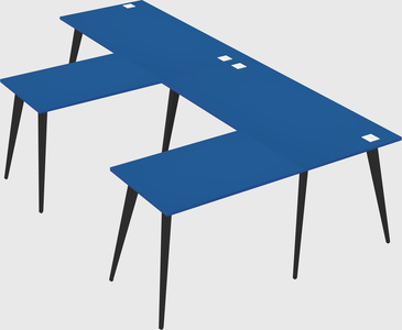Modern l-shaped office desk