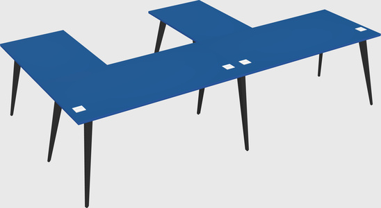 Modern l-shaped office desk