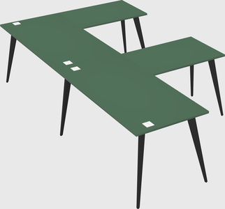 Modern l-shaped office desk