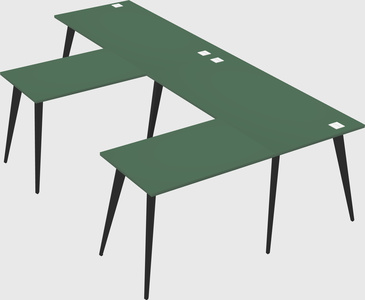 Modern l-shaped office desk