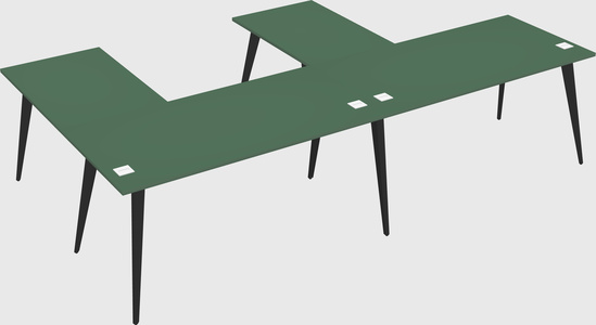 Modern l-shaped office desk