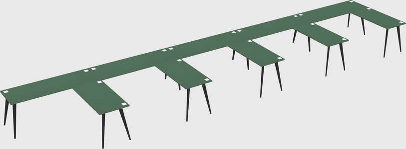 Modern l-shaped office desk