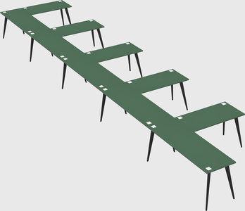 Modern l-shaped office desk