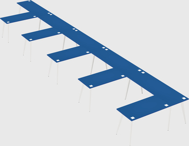 Modern l-shaped office desk