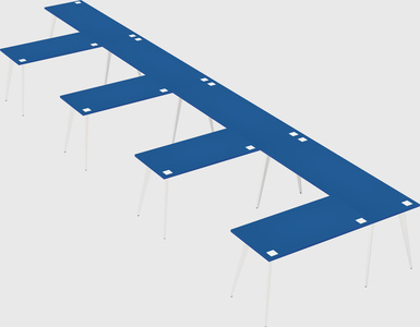 Modern l-shaped office desk