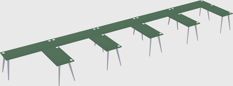 Modern l-shaped office desk