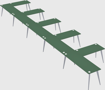 Modern l-shaped office desk