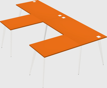 Modern l-shaped office desk