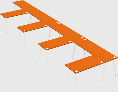 Modern l-shaped office desk