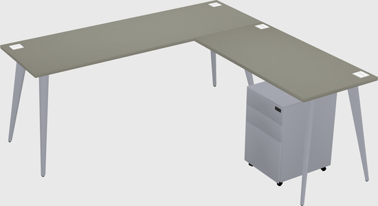 Modern L-shaped Office Desk