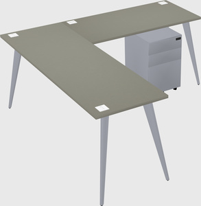 Modern l-shaped office desk
