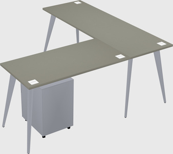 Modern l-shaped office desk